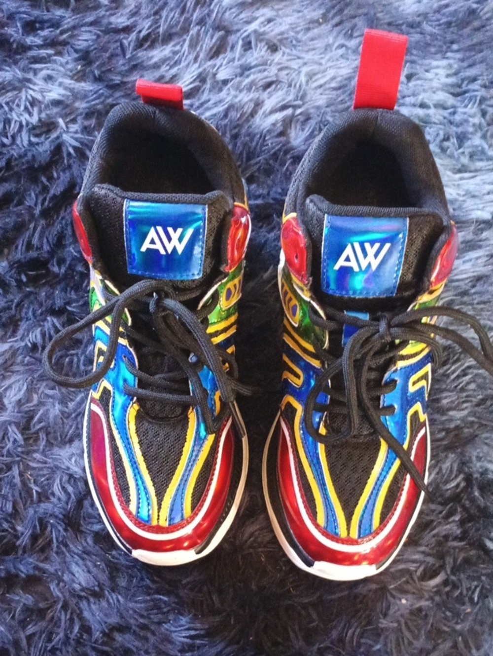 Anthony Wang Rainbow Raisins-01 Chunky Wedge Sneakers